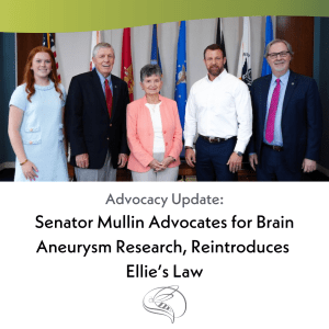 Senator Mullin Advocates for Brain Aneurysm Research, Reintroduces Ellie’s Law