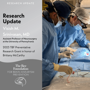 Visish M. Srinivasan TBF Research Grant Update